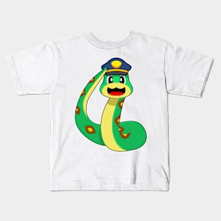 Snake Cop Police Kids T-Shirt